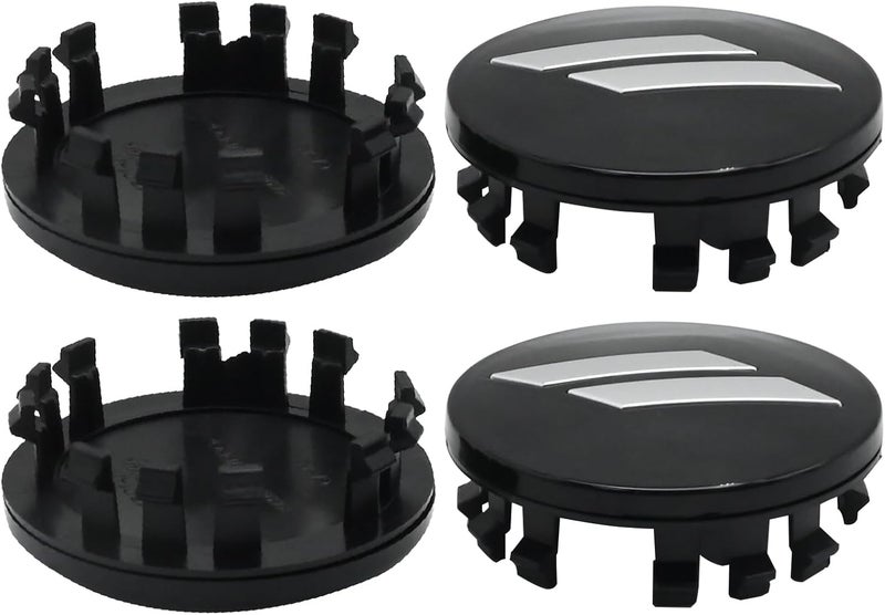 MDEOOSKY 4Pcs 6CZ27DX8AA 63mm 2.5" Wheel Center Cap Covers, Replacement for Dodge Challenger, Charger, Durango Replace 6CZ27RM8AA (Black) - Image 1